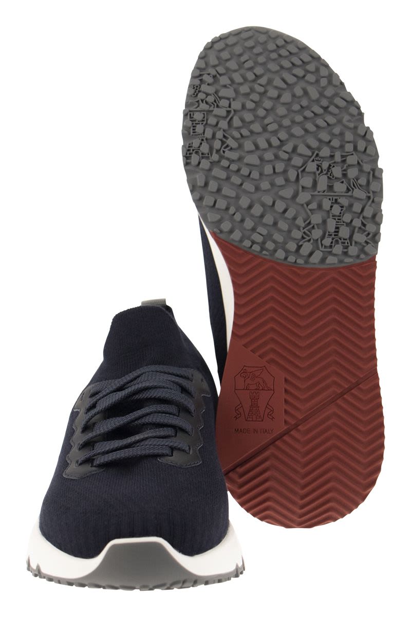 BRUNELLO CUCINELLI Cotton Knit Sneakers for Men - SS24 Collection