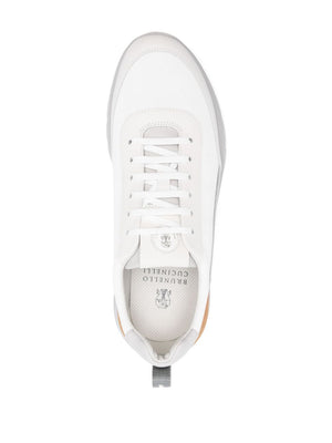 BRUNELLO CUCINELLI Chunky White Leather Sneakers for Men