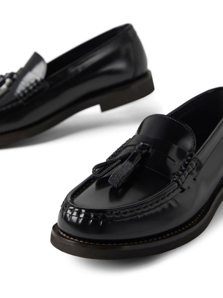 BRUNELLO CUCINELLI チェーンディテールのレザー loafer