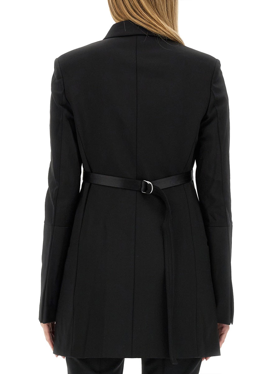 HELMUT LANG Double-Breasted Tuxedo Blazer - Size 2