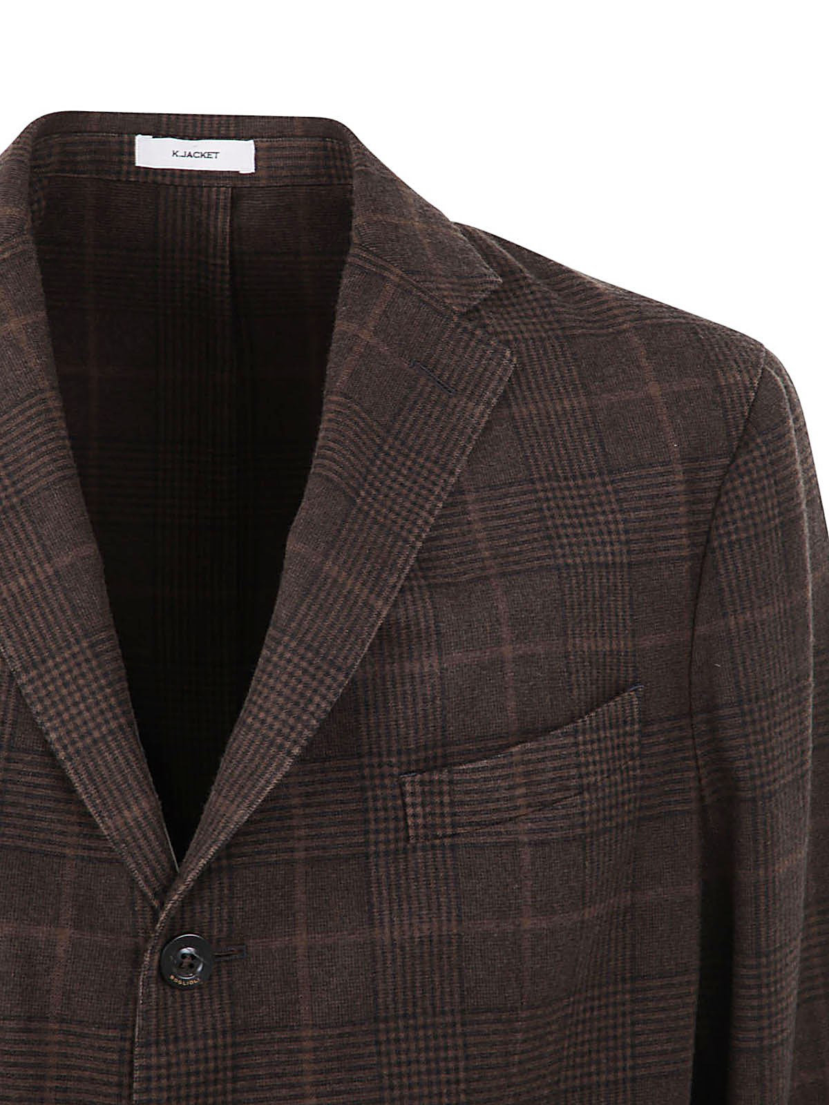 BOGLIOLI Regular Check Wool Blazer for Men