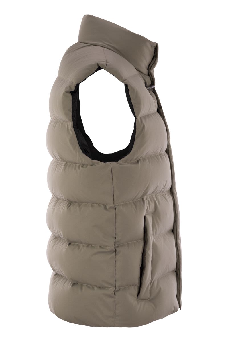 FAY Men's Down Vest - Urban Quilted Waistcoat