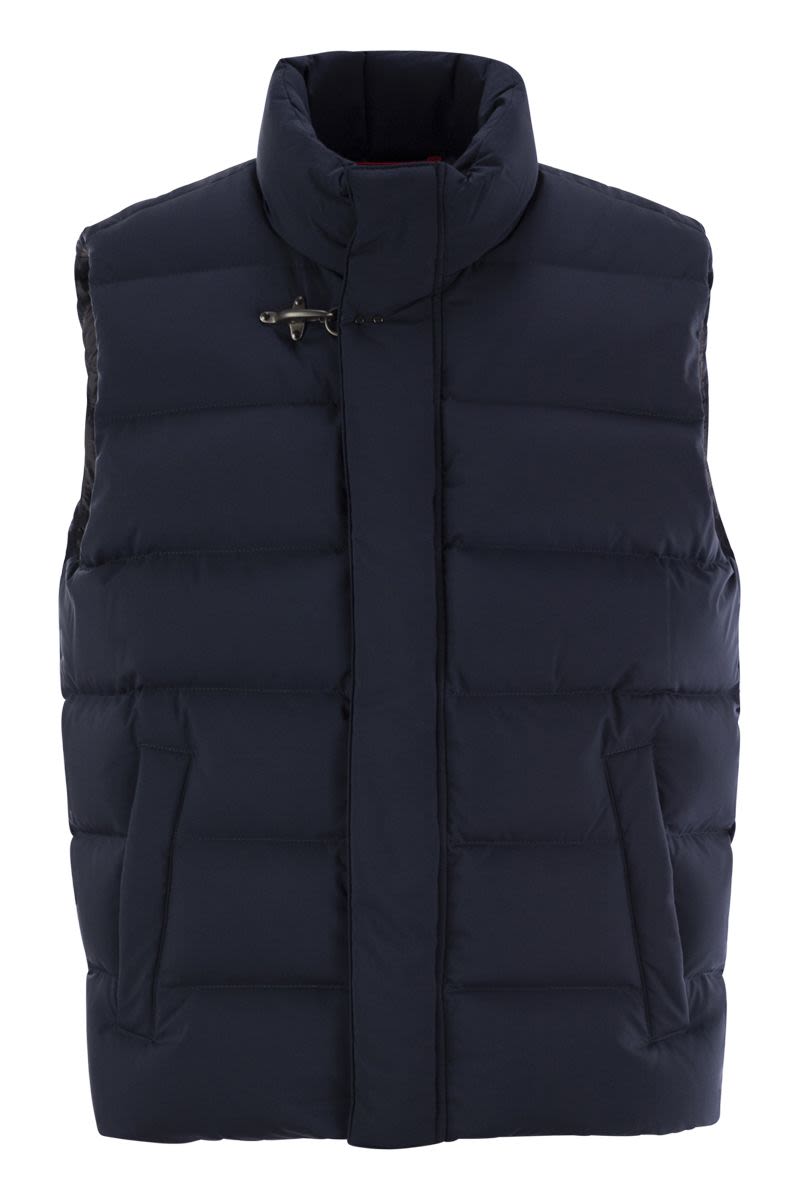 FAY Men's Down Vest - Urban Quilted Waistcoat