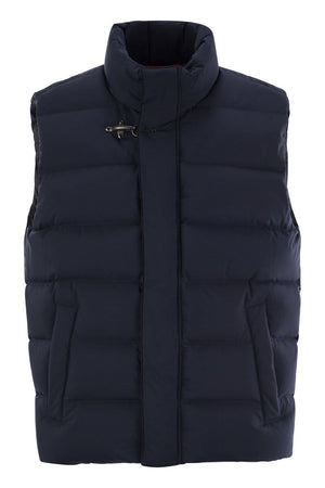 FAY Men's Down Vest - Urban Quilted Waistcoat