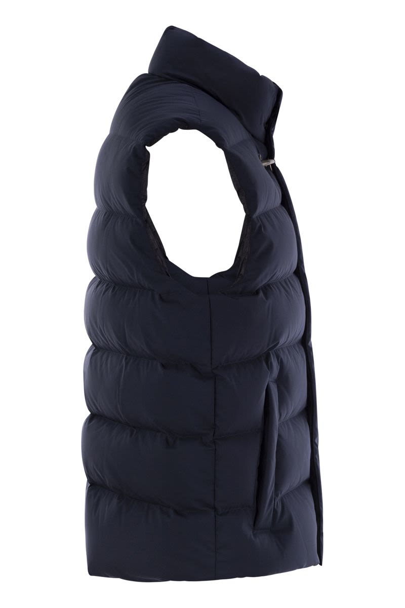 FAY Men's Down Vest - Urban Quilted Waistcoat