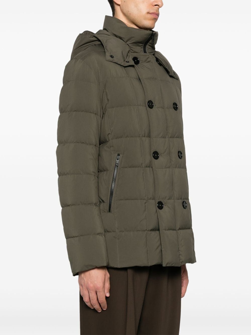 FAY Double Breast Padded Bomber Jacket