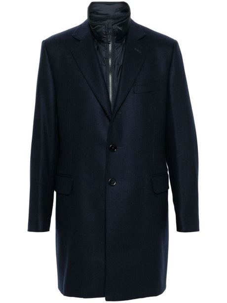 FAY Layered Wool-Cashmere Blend Jacket