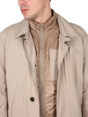 FAY Men's Double Jacket with Concealed Front Closure