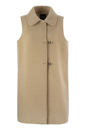 FAY Wool Vest with Iconic Hook Closure