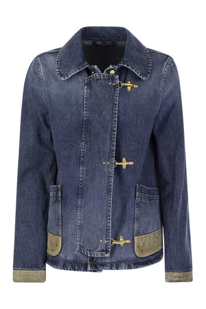 FAY Mini 3-Hook Denim Jacket