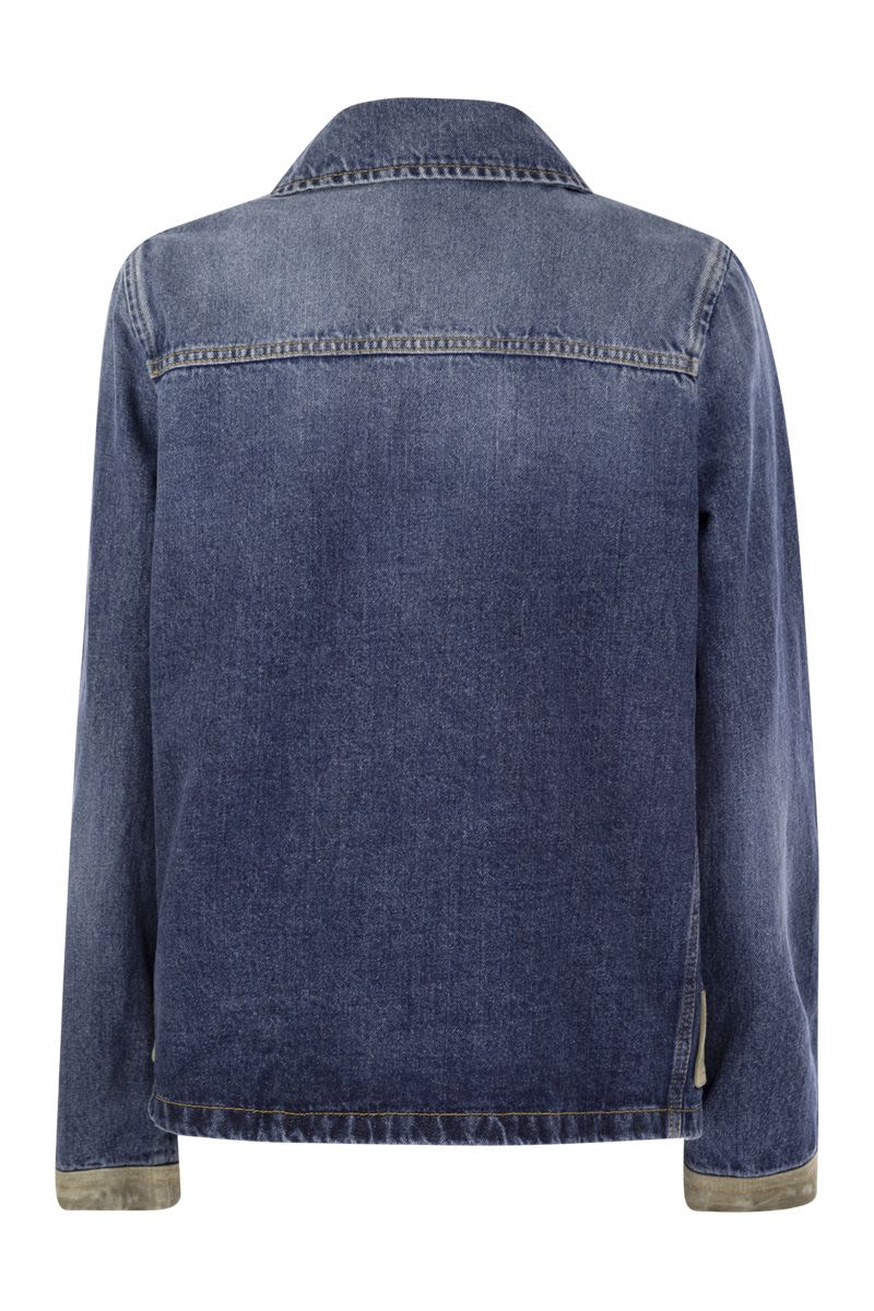 FAY Mini 3-Hook Denim Jacket