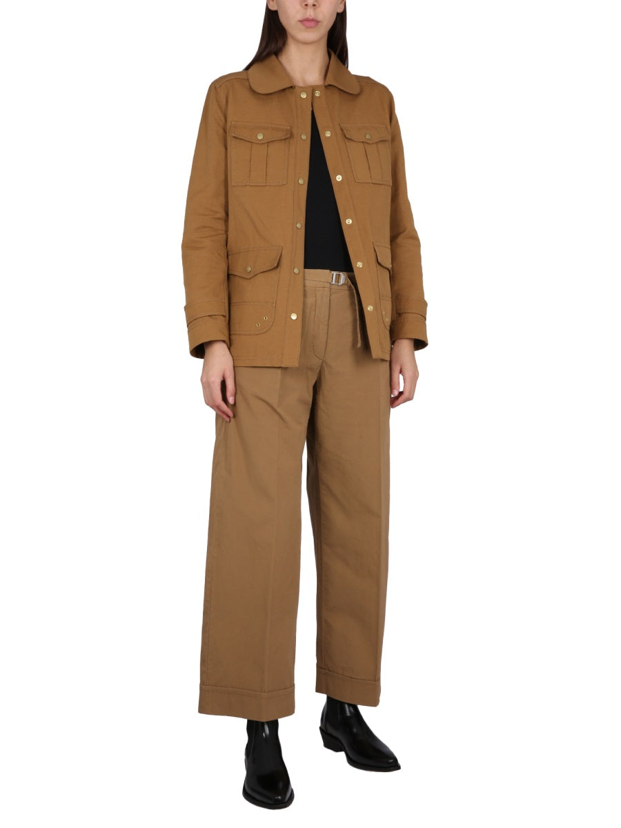 FAY Women’s Safari Jacket with Snap Button Closure