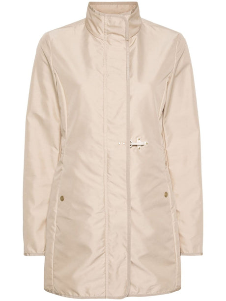 FAY Women's Medium Beige Water-Repellent Overcoat