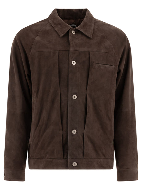 NONNATIVE Classic Brown Leather Jacket for Men