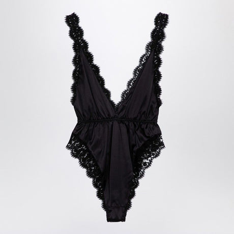 DOLCE & GABBANA Silk-Blend and Lace Bodysuit with Bow Detail