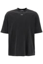 OFF-WHITE Faded Grey Cotton T-Shirt with Graphic Print - Men's Oversized S. Matthew Crew-Neck Tee