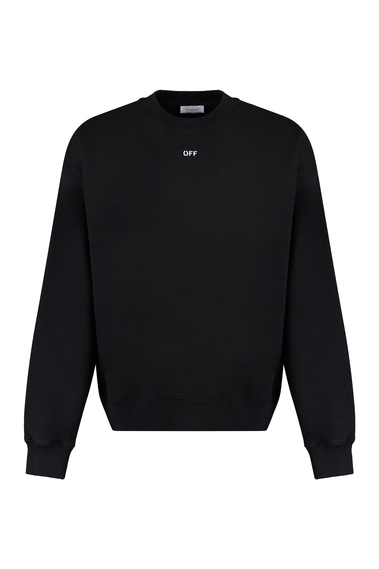 OFF-WHITE ブラックコットンクrewネックスウェットシャツ メンズ - FW23コレクション