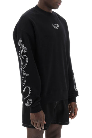 OFF-WHITE Mini Bandana Print Skate Crewneck for Men