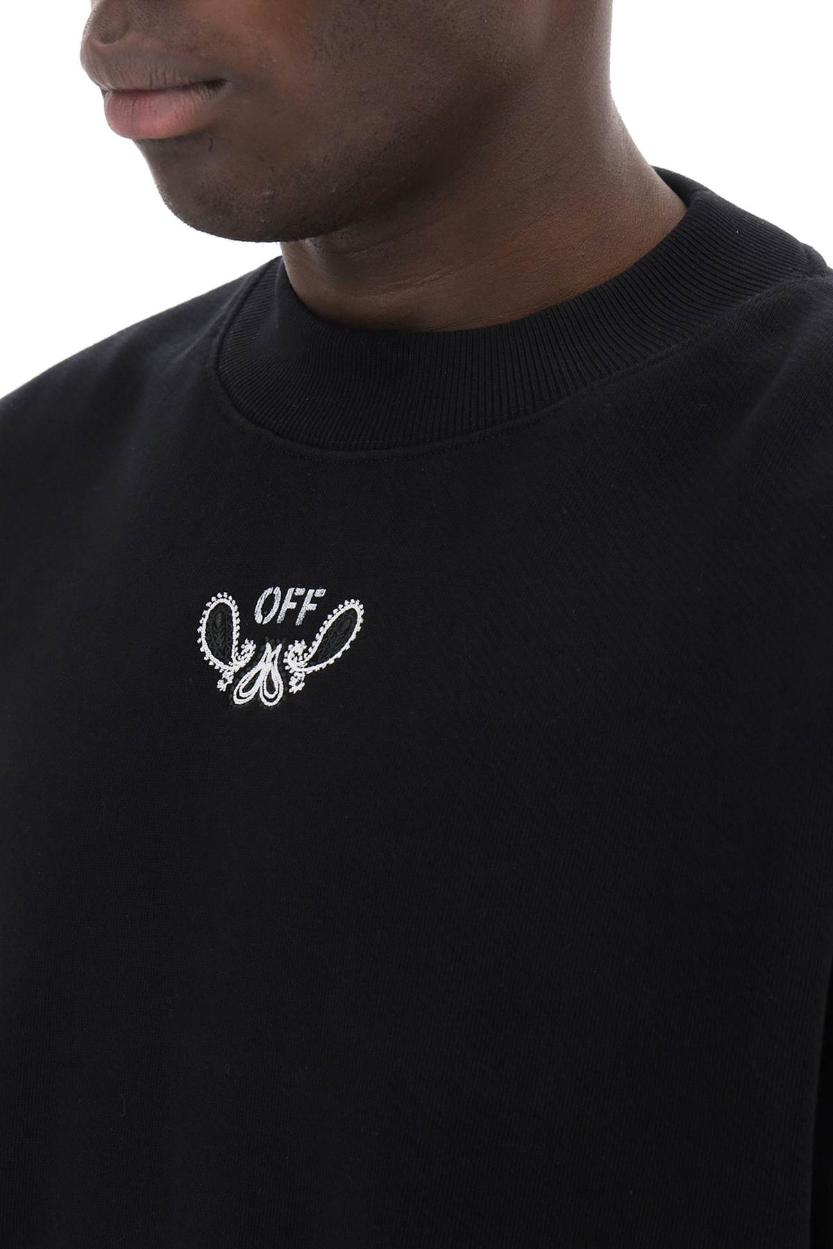 OFF-WHITE Oversized Logo Detail Cotton Sweatshirt