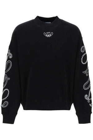 OFF-WHITE Oversized Logo Detail Cotton Sweatshirt