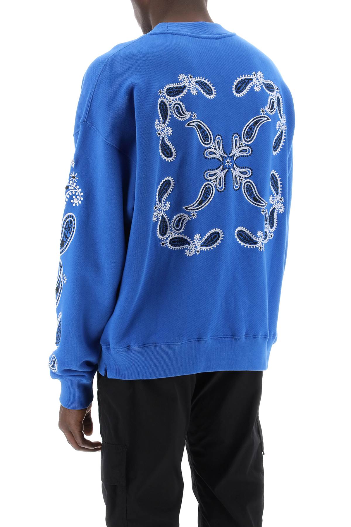 OFF-WHITE Mini Bandana Print Skate Crewneck for Men