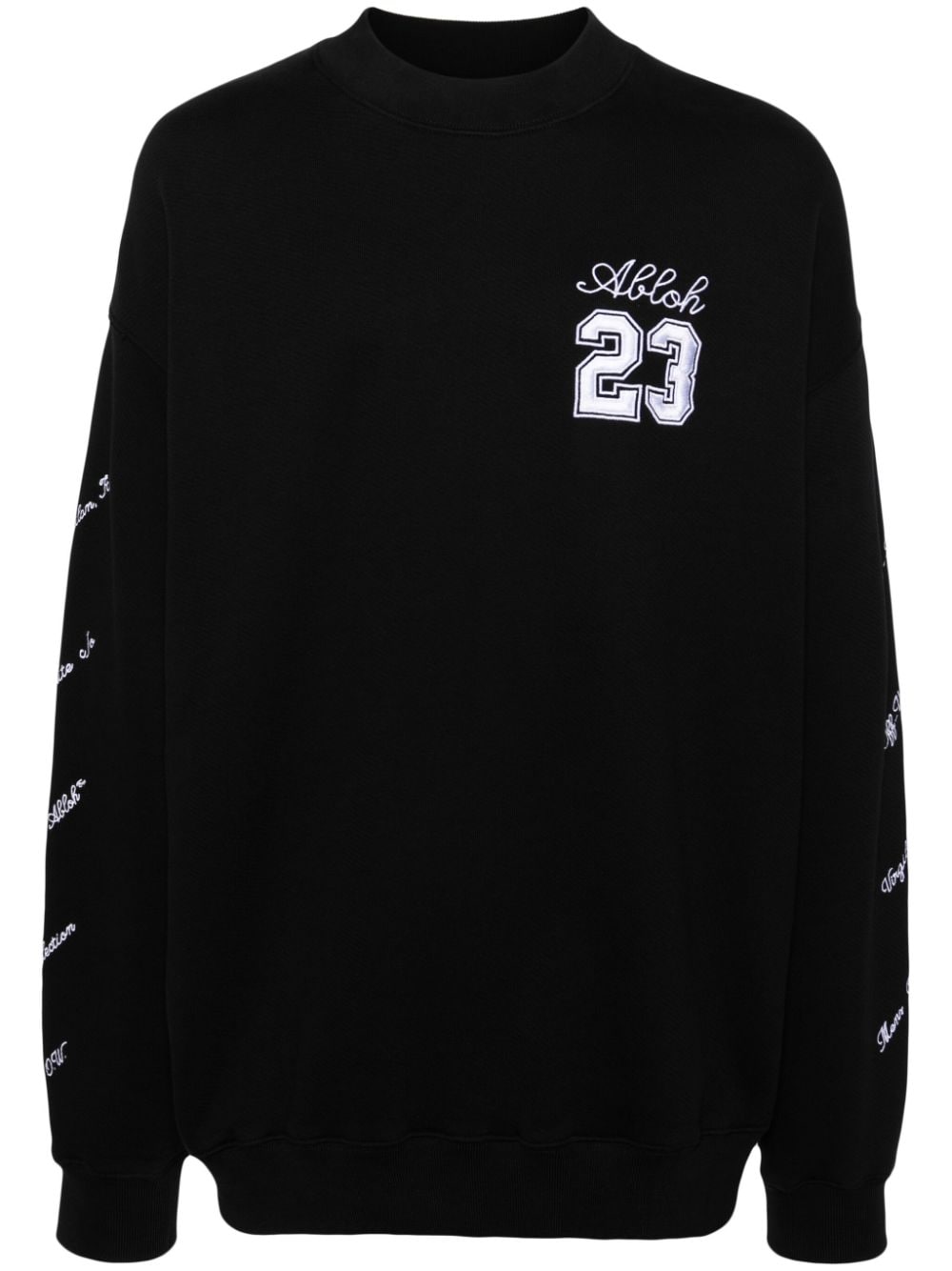 OFF-WHITE Embroidered Sleeve Crew-Neck Sweatshirt - Skate Fit