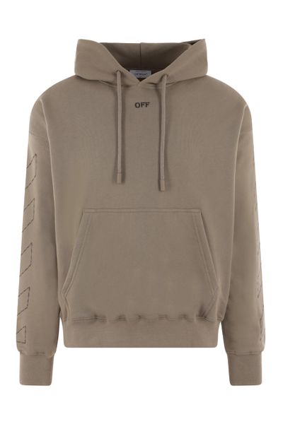 OFF-WHITE Hooded Sweatshirt with Embroidered Details