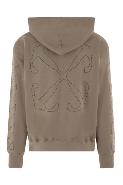 OFF-WHITE Hooded Sweatshirt with Embroidered Details