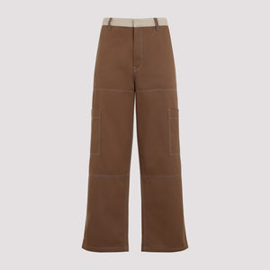 OFF-WHITE Contrasting Waistband Cargo Pants for Women