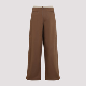 OFF-WHITE Contrasting Waistband Cargo Pants for Women