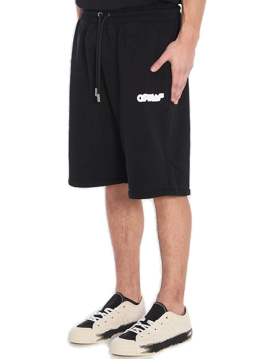 OFF-WHITE Mini Spray Arrow Track Shorts