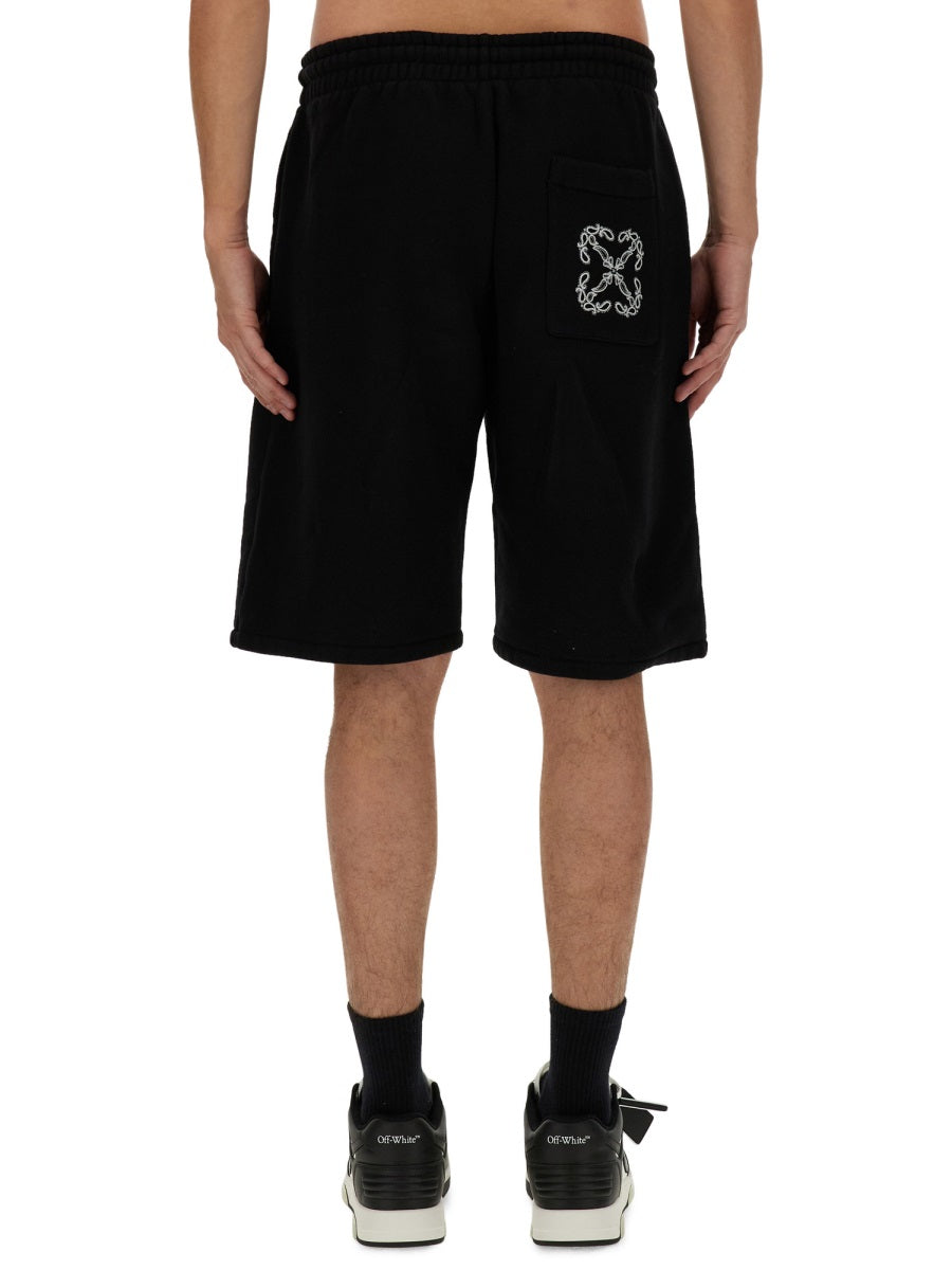 OFF-WHITE Logo Bermuda Shorts - Regular Fit, Size L