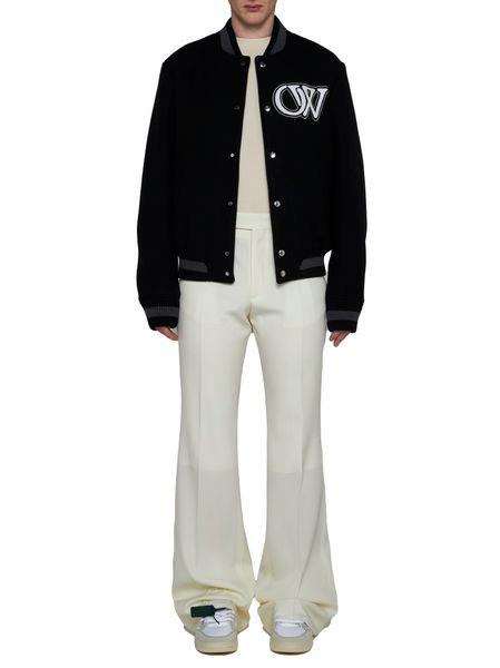 OFF-WHITE Varsity Bomber Jacket - Men's Regular Fit