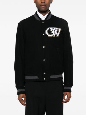 OFF-WHITE Varsity Bomber Jacket - Men's Regular Fit