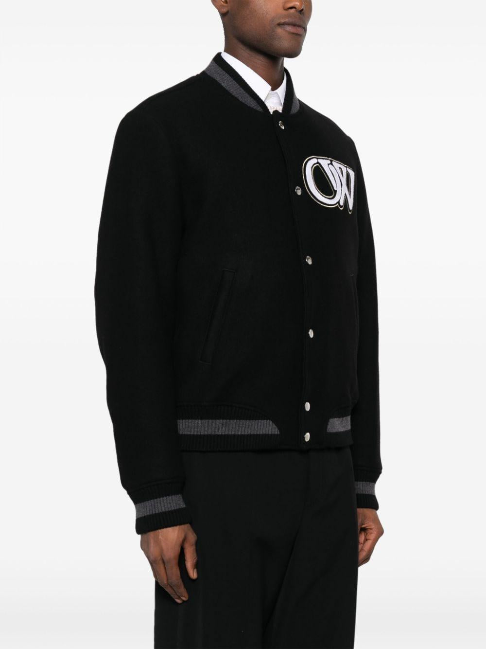 OFF-WHITE Varsity Bomber Jacket - Men's Regular Fit