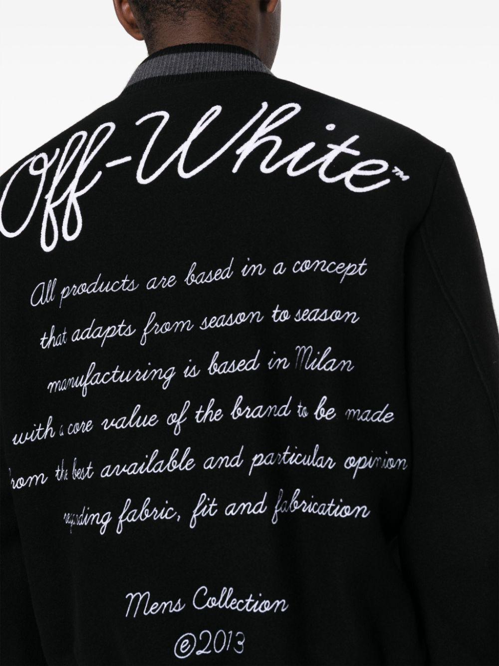 OFF-WHITE Varsity Bomber Jacket - Men's Regular Fit