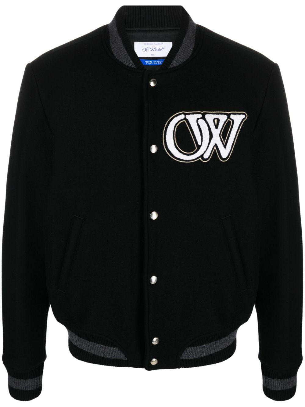 OFF-WHITE Varsity Bomber Jacket - Men's Regular Fit