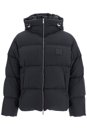 OFF-WHITE Men's Down Jacket with Logo Patch - Regular Fit