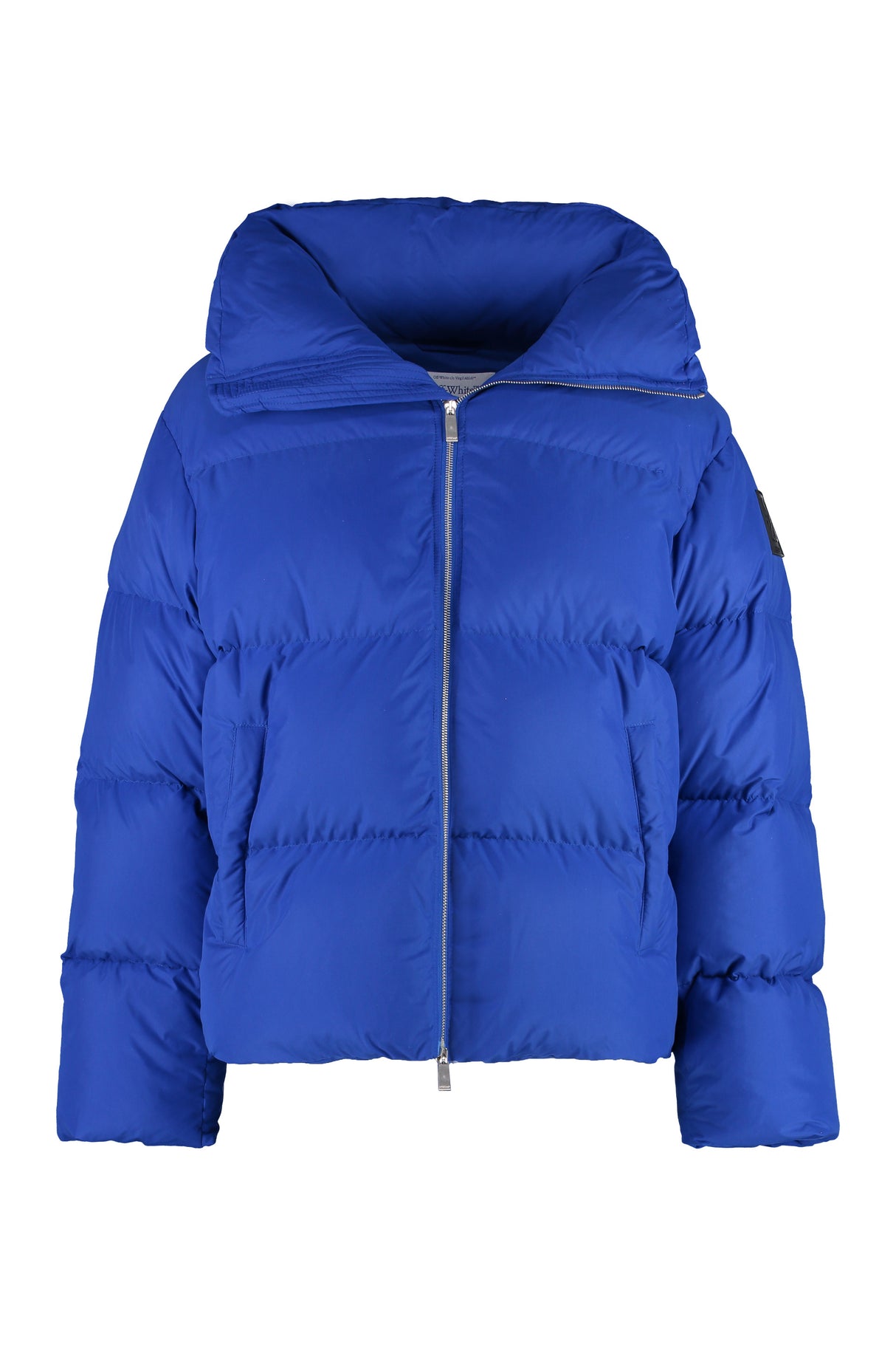 OFF-WHITE Men's Blue Hooded Down Jacket for FW23