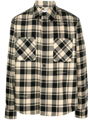 OFF-WHITE Checkered Design Flannel Shirt - Regular Fit