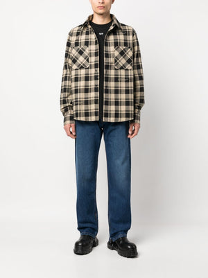 OFF-WHITE Checkered Design Flannel Shirt - Regular Fit