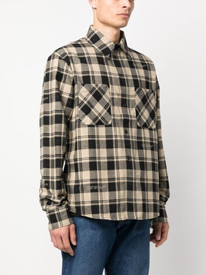 OFF-WHITE Checkered Design Flannel Shirt - Regular Fit