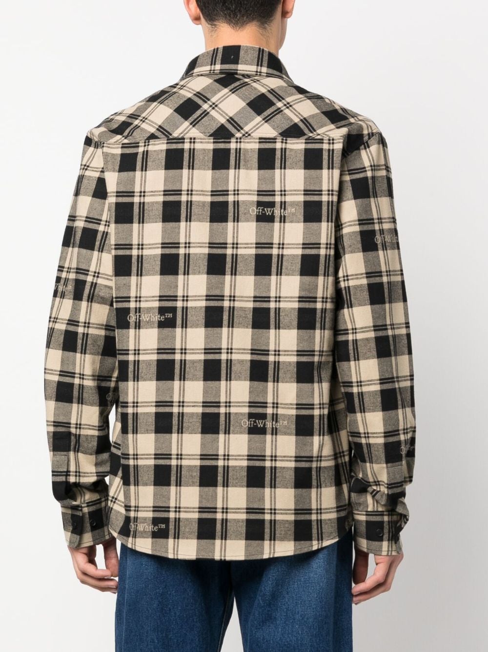 OFF-WHITE Checkered Design Flannel Shirt - Regular Fit