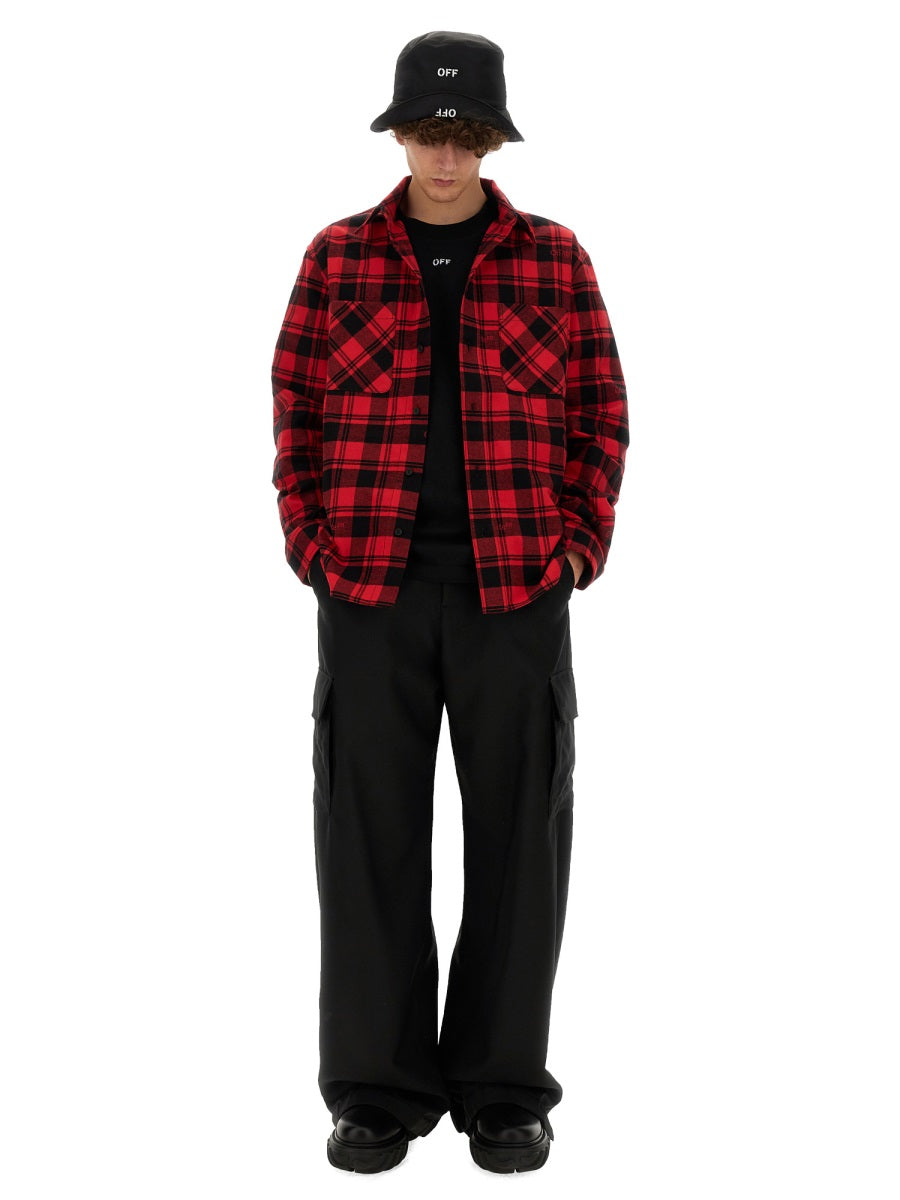 OFF-WHITE Oversized Check Print Shirt - Size L