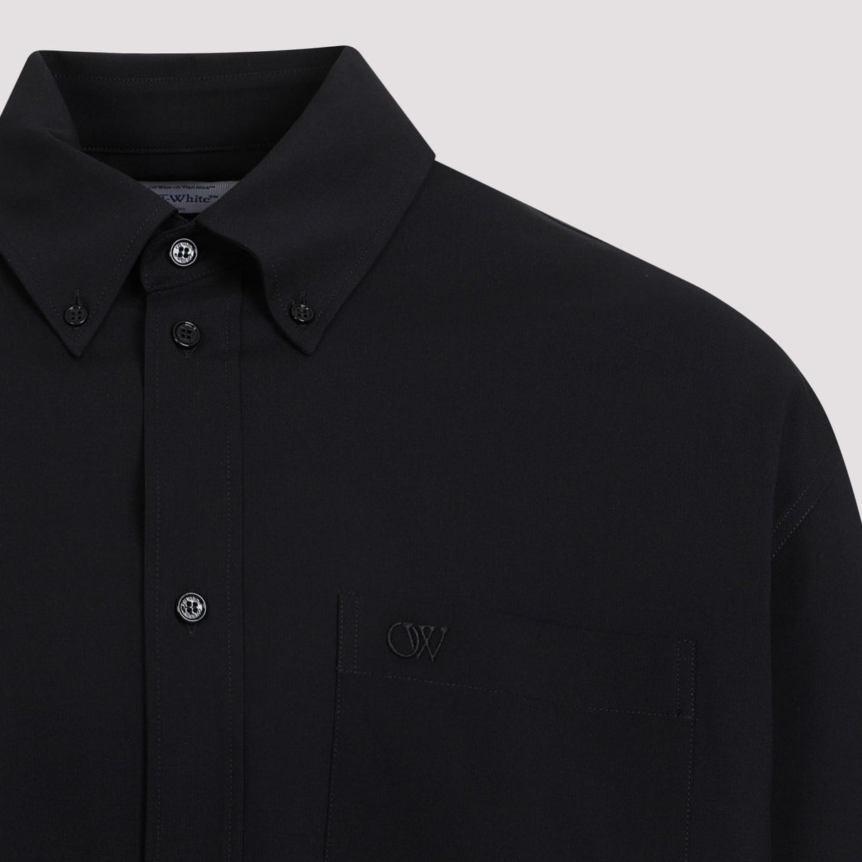 OFF-WHITE Men's Black Cotton Shirt - SS24 Collection