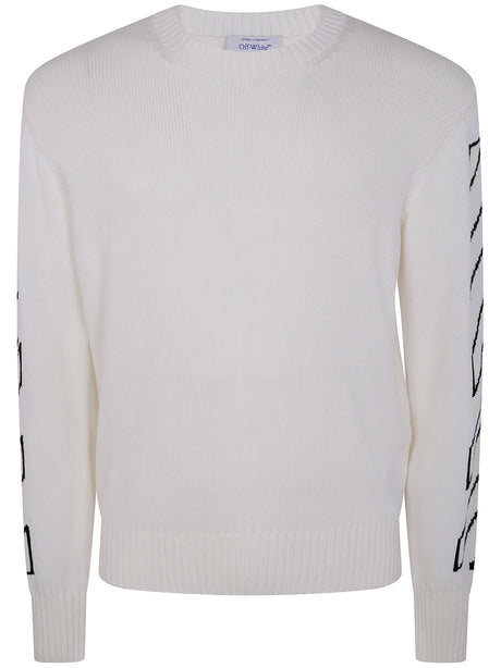 OFF-WHITE Diagonal Outline Knit Crewneck Sweater