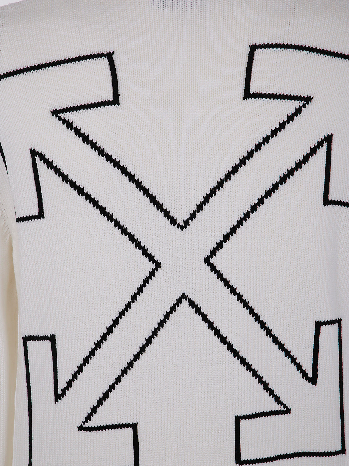 OFF-WHITE Diagonal Outline Knit Crewneck Sweater