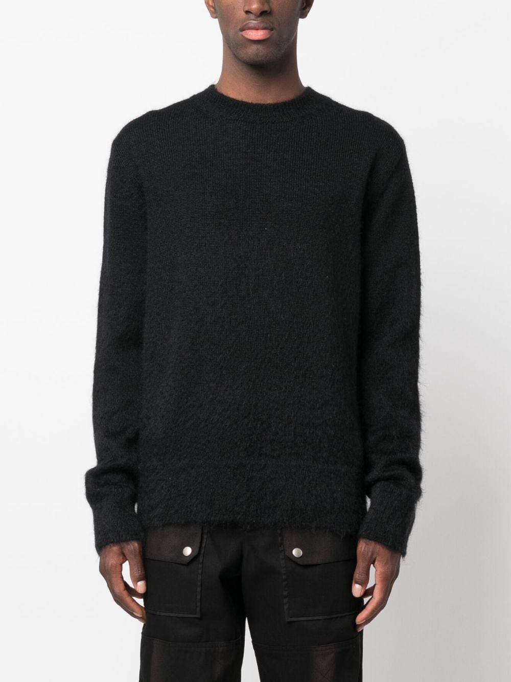 OFF-WHITE Wool Blend Arrow Intarsia Crew-Neck Sweater