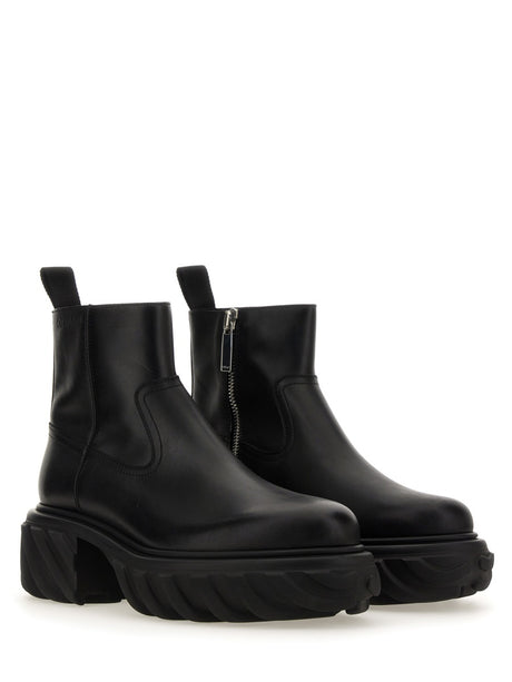 OFF-WHITE Premium Leather Boots for Men