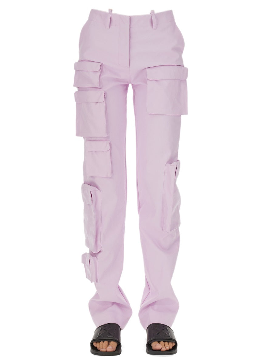 OFF-WHITE Women's Concealed Front Closure Cargo Pants